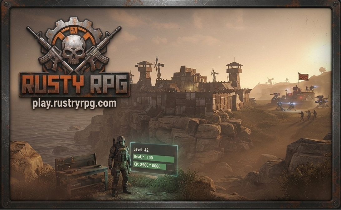 Баннер сервера Rusty RPG | PVE | XP | Skills